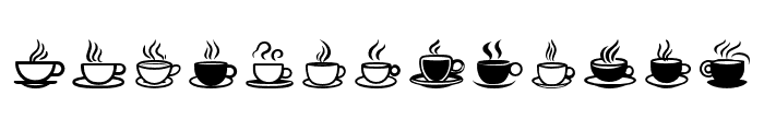 coffee & tea cup Regular Font UPPERCASE