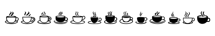 coffee & tea cup Regular Font UPPERCASE