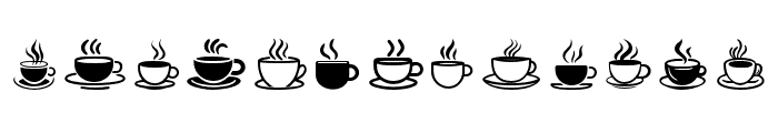 coffee & tea cup Regular Font LOWERCASE