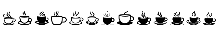 coffee & tea cup Regular Font LOWERCASE