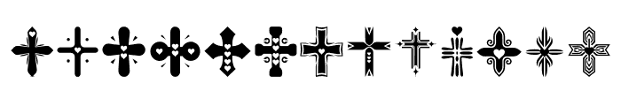 cross with heart Regular Font UPPERCASE