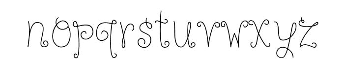 curly doodle Font LOWERCASE