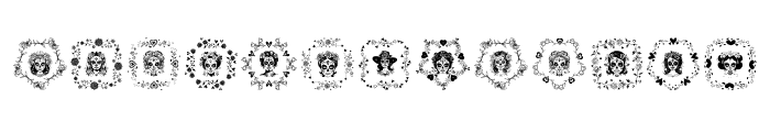 cute La Catrina Sugar Skull Reg Font UPPERCASE