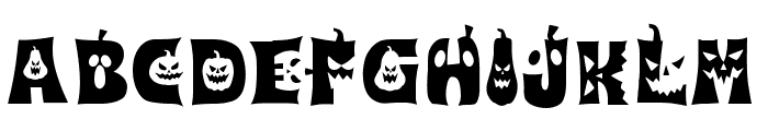 cute and scary Font UPPERCASE