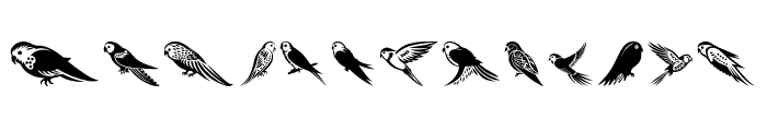 cute bird Regular Font UPPERCASE