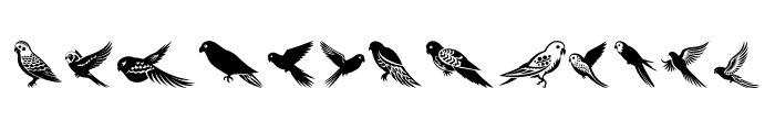 cute bird Regular Font UPPERCASE