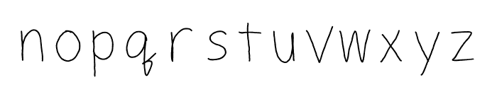 cute messy Font LOWERCASE