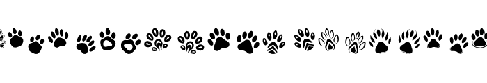 cute paws Regular Font UPPERCASE