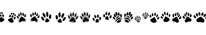 cute paws Regular Font UPPERCASE