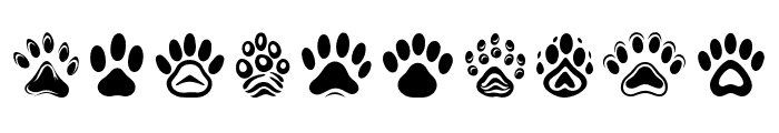 dog paws Regular Font OTHER CHARS