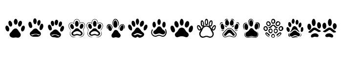 dog paws Regular Font UPPERCASE