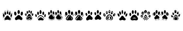 dog paws Regular Font LOWERCASE