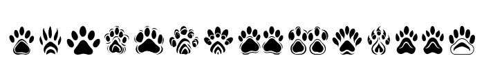 dog paws Regular Font LOWERCASE