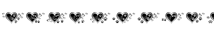 dog paws  love Regular Font UPPERCASE