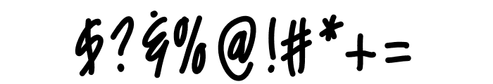 doodle slant Font OTHER CHARS