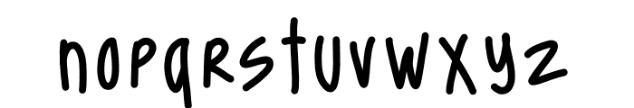 doodle slant Font LOWERCASE