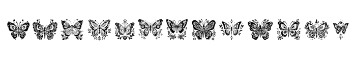 elegant butterfly Regular Font LOWERCASE