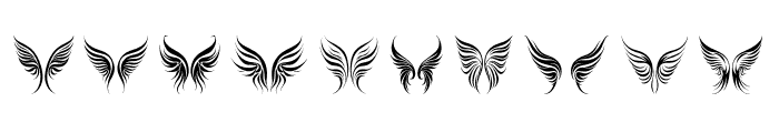 elegant wings Regular Font OTHER CHARS