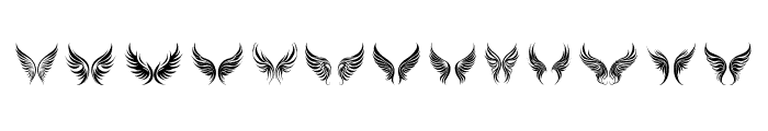 elegant wings Regular Font UPPERCASE
