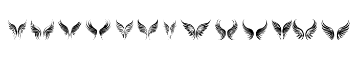 elegant wings Regular Font LOWERCASE