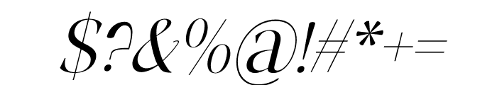fangira Italic Font OTHER CHARS