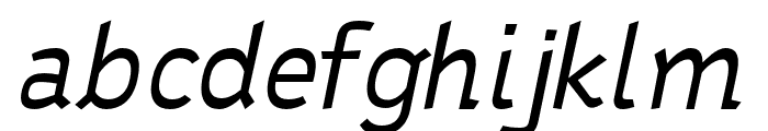 fedoraProItalic Font LOWERCASE