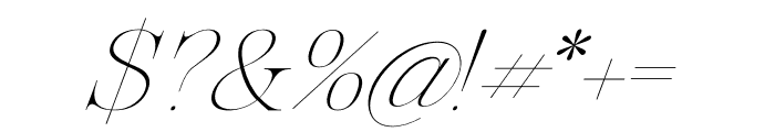 feonie Italic Font OTHER CHARS