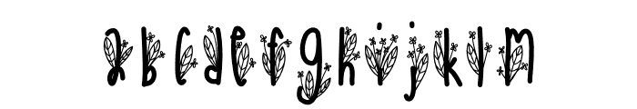 floral Font LOWERCASE