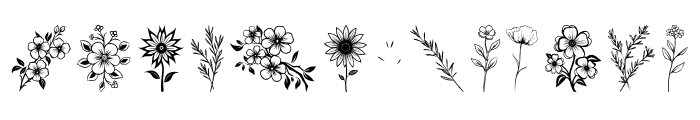 flower flower Regular Font UPPERCASE