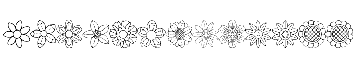 flowerose Font LOWERCASE