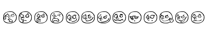 funny faces Font LOWERCASE