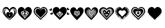 funny heart Regular Font OTHER CHARS