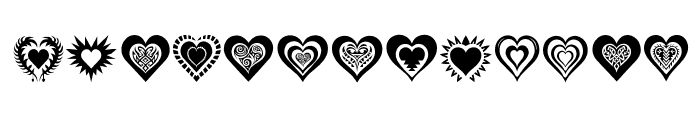 funny heart Regular Font UPPERCASE