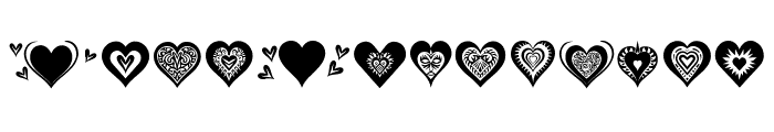 funny heart Regular Font UPPERCASE