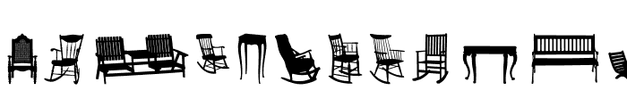 furniture dingbats Font UPPERCASE