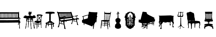 furniture dingbats Font LOWERCASE