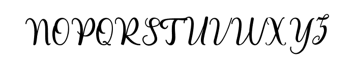 glodyla script Font UPPERCASE