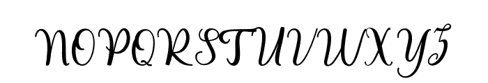 glodylascript Font UPPERCASE
