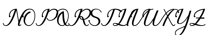 gloretha script Font UPPERCASE