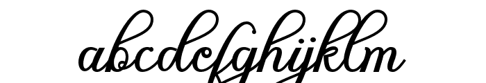 gloretha script Font LOWERCASE