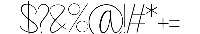 hand-lettering-thin Regular Font OTHER CHARS