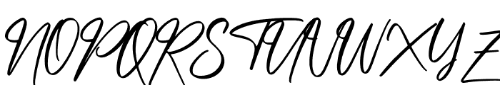 hand script Font UPPERCASE