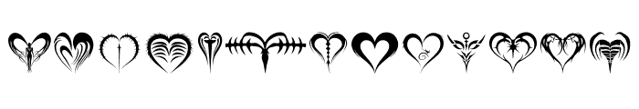 heart Indian tribal style Reg Font UPPERCASE
