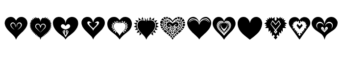 heart heart Regular Font UPPERCASE