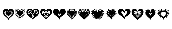 heart heart Regular Font UPPERCASE