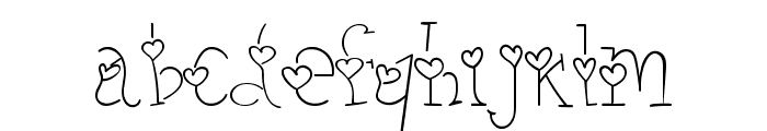 heart thin Font LOWERCASE