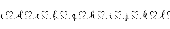 hello honey connecting heart Font LOWERCASE