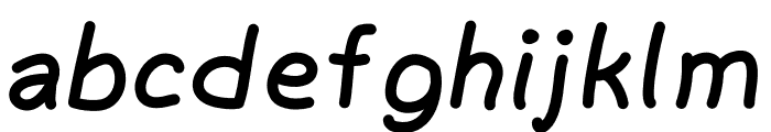 hughug easy lazy Font LOWERCASE