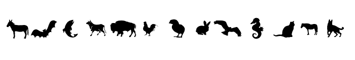 ifont animals Font LOWERCASE