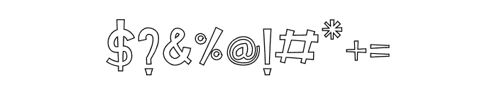 kotatsue Outline Font OTHER CHARS